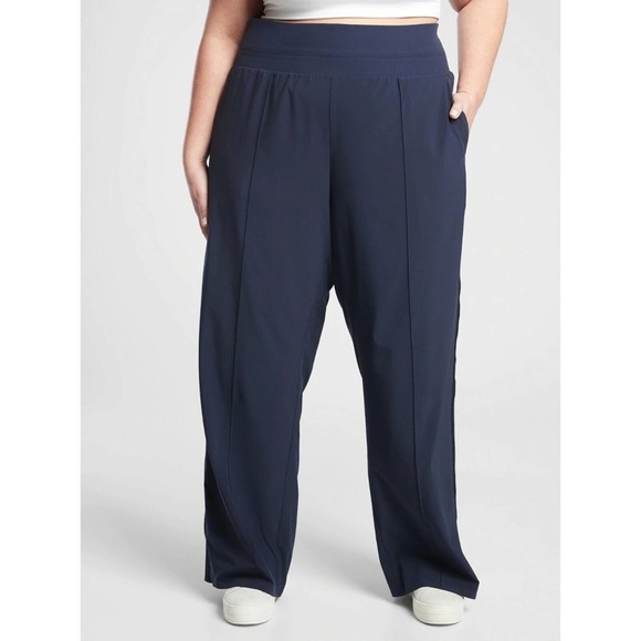 Athleta Nolita Navy Blue Wide Leg Pant - Picture 1 of 7